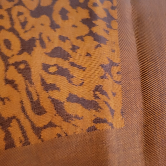 Calvin Klein Leopard Print Pashmina Scarf Wrap Cognac Rust One Size - Picture 4 of 5